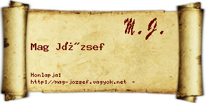 Mag József névjegykártya